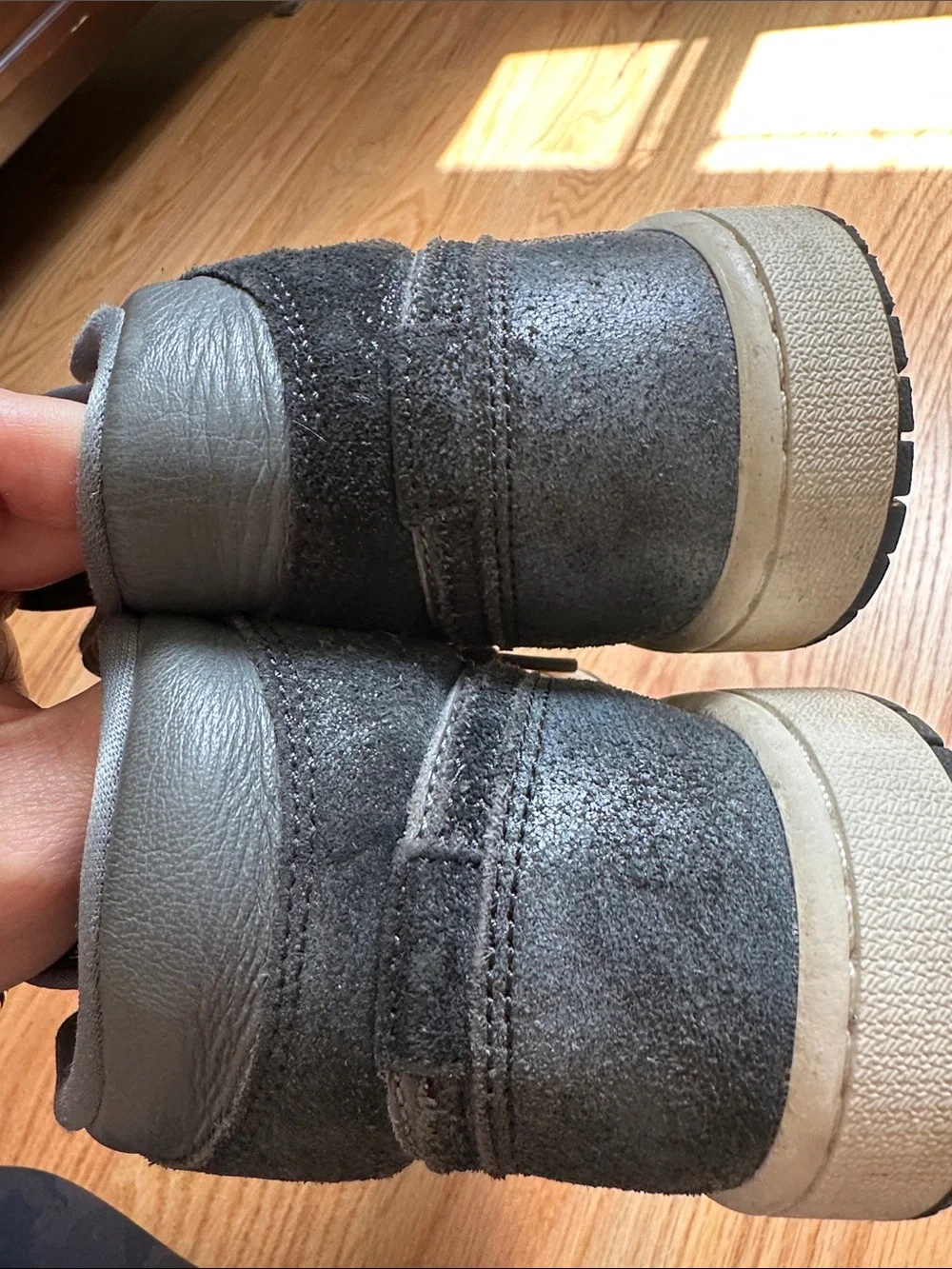 Jordan Mid-Top Sneakers in Black and Dark Gray